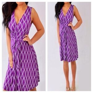 41 Hawthorn Purple Geometric Midi Dress